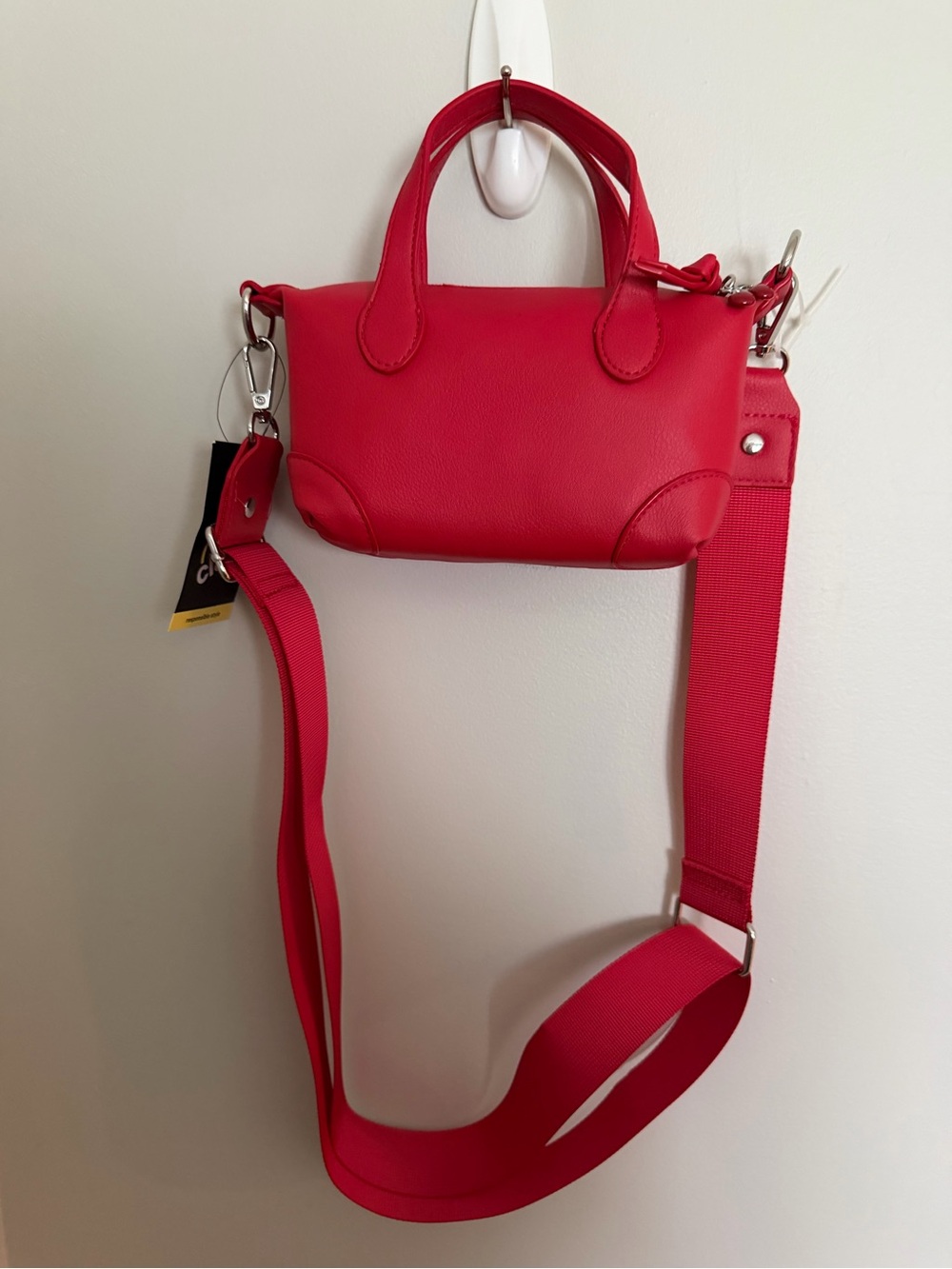 Art Class Red Mini Crossbody Bag with Wide Strap -